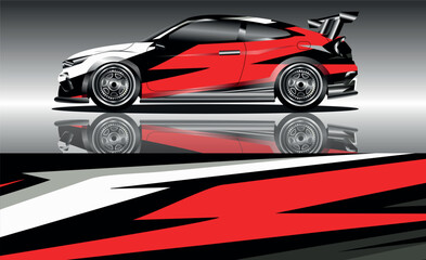 Obraz na płótnie Canvas Car wrap design. Livery design for racing car.