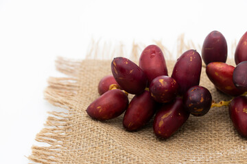 Dates palm dates isolated on white background