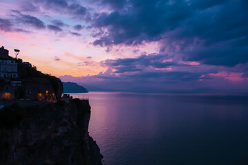 Beautiful Purple Sunrise Sunset Sky Landscape View