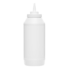 White plastic bottle cut out