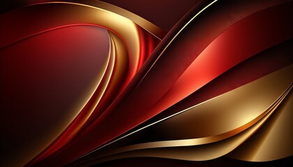 Abstract Vector Luxury Red Gold Background for Your Modern Creative Concept. Generative ai