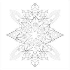 Coloring Books for adult. Hand drawn flowers in zentangle style for t-shirt design or tattoo and coloring book