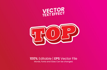 Editable Top Text Effect Template