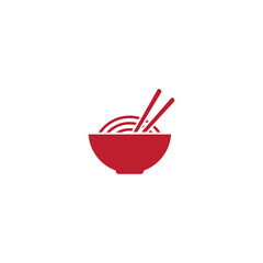 noodle bowl vector illustration for symbol or logo icon. suitable for restaurant logos, cafes or other places to eat 