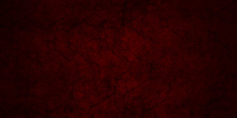 Dark red grunge textured concrete backdrop background. Panorama dark red black slate background or texture. Vector red grunge concrete texture. Stone wall background.