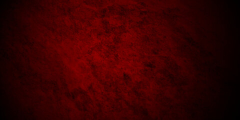 Dark red grunge textured concrete backdrop background. Panorama dark red black slate background or texture. Vector red grunge concrete texture. Stone wall background.