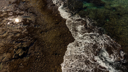 Abstract background shot from a bird's-eye view. 