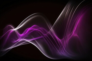 Obraz premium Purple curves with gradient backgound nice for wallpaper or banner. AI Generative