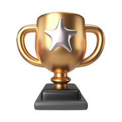 Success Trophy 3D Illustration Icon