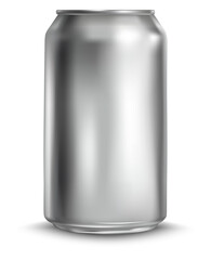 Aluminum can mockup. Realsitic blank drink container