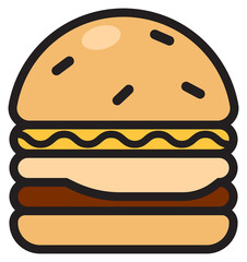 burger icon illustration