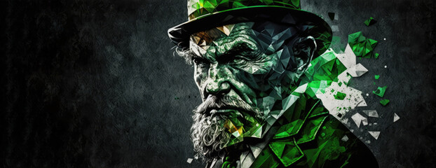 St. patrick's day Person with copyspace - Generative AI