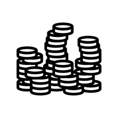stack finance currency line icon vector illustration