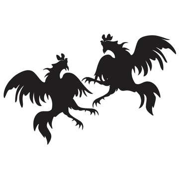 heraldic ayam jago vector