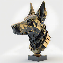 Trophy for the prize dogs competition. Generative AI
