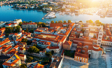 Obraz premium Top view of the Zadar, Croatia.