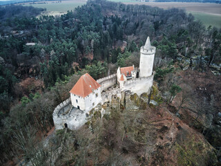 Kokorin Castle. Gothic castle is located in the Village Kokorin, Protected landscape area, in Czech Republic