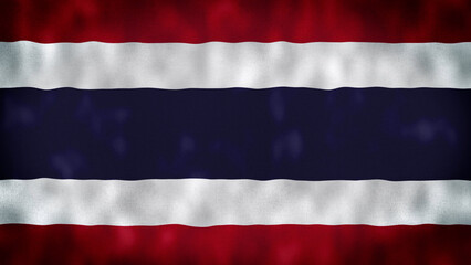 Flag of Thailand illustration. Thailand flag waving in the wind illustration. Realistic flag illustration. illustration.