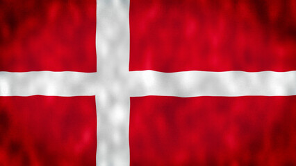 Denmark flag is waving illustration. Denmark flag waving in National flag of Denmark. the wind. flag illustration. 4K.