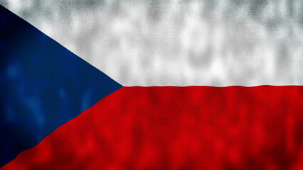 Czech republic flag is wavin. Czech republic flag waving in the wind. National flag of Czech republic .