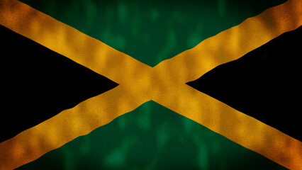 Flag of Jamaica. High quality 4K resolution. illustration.