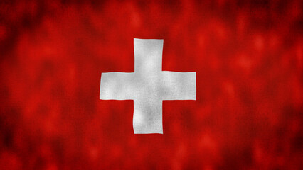 Flag of Switzerland. High quality 4K resolution. Bern, Switzerland.