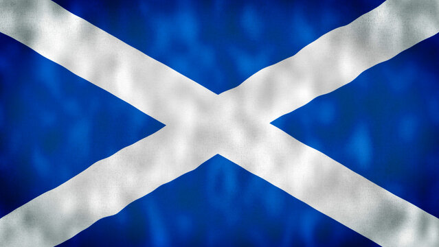 Scotland flag waving in wind. Realistic Scottish Flag background. Scotland Flag. Scotland EU European country flags.