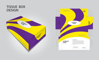 Tissue box packaging design on geometric background, box mockup, 3d box, Can be use place your text and logos and ready to go for print, Product design, Label design, Packaging design template vector