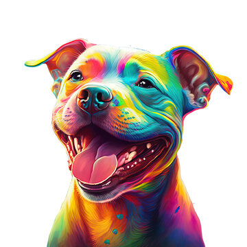 Staffordshire Bull Terrier Dog, Generative AI, Generative, AI