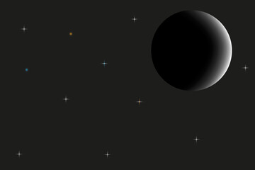 Fototapeta premium vector lunar eclipse on the 14th