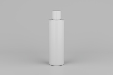 Black Plastic Shampoo  Multiple Cosmetic Bottle Mockup. 3D Rendering
