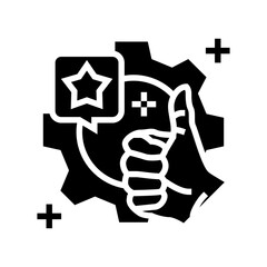 show competence glyph icon vector illustration