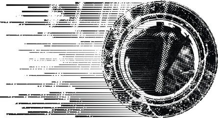 Glitch distorted geometric shape . Noise destroyed stamps . Trendy defect error shapes . Glitched frame .Grunge textured . Distressed effect .Vector stamps with a halftone dots screen print texture.