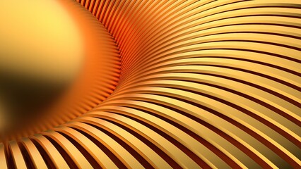 Gold and black metal ring and metal spherical abstract, dramatic, modern and high -quality graphic design element material