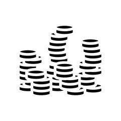 stack finance currency glyph icon vector illustration