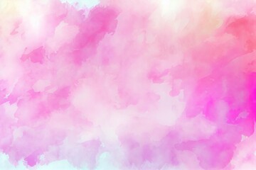 Fototapeta na wymiar Pink Watercolor Background, Abstract Brush Strokes, Generative AI