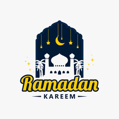 Naklejka premium ramadan kareem logo vector design