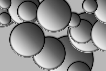 gradient circles background, grey seamless pattern