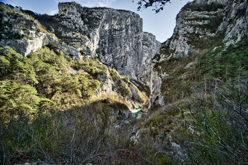 Grand Canyon Verdon Couloir Samson (Gorges du Verdon) in the Provence-Alpes-Côte d'Azur region, France