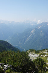 The view of Hallstatt lake from Krippenstein mountain, Hallstatt, Austria