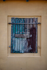 old window with shutters