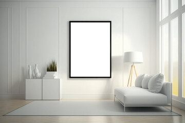 Schönes Mockup für Bilderrhmen. Mit Transparenz. Generated AI image. 