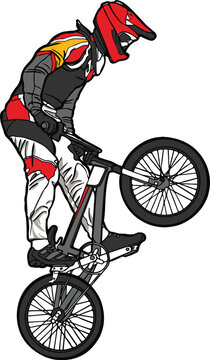 BMX bike freestyle sport clipart  
