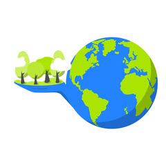 Element for use Earth Day concept. International Mother Earth Day.
