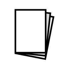 paper sheet document color icon vector illustration