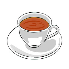 Tea cup. A cup of tea illustration.