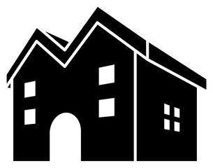 建物、家のシルエット
