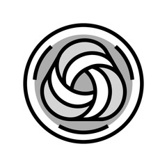 wool fabric cloth color icon vector illustration