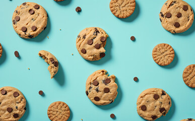 Chocolate cookies - illustration created with Generative AI technology