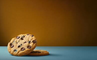 Chocolate cookies - illustration created with Generative AI technology